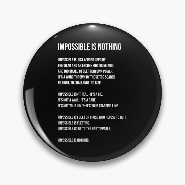 Item preview, Impossible Is Nothing - Gym, Hustle, Success, Motivational designed and sold by chantastical.