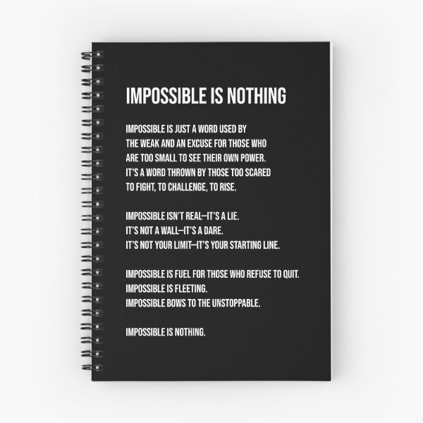 Artikelvorschau, Impossible Is Nothing - Fitnessstudio, Hektik, Erfolg, Motivation entworfen und verkauft von chantastical.