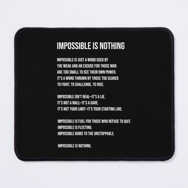 Item preview, Impossible Is Nothing - Gym, Hustle, Success, Motivational designed and sold by chantastical.