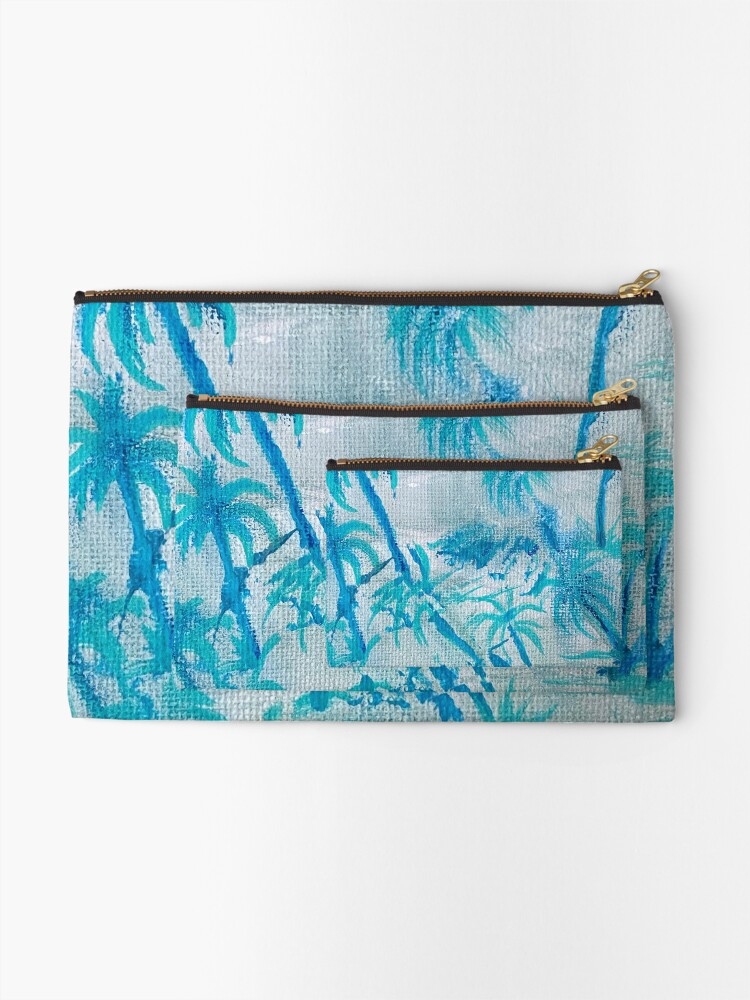 Thumbnail 2 of 4, Zipper Pouch, Palm Tree Pattern designed and sold by MatrixTattoo.