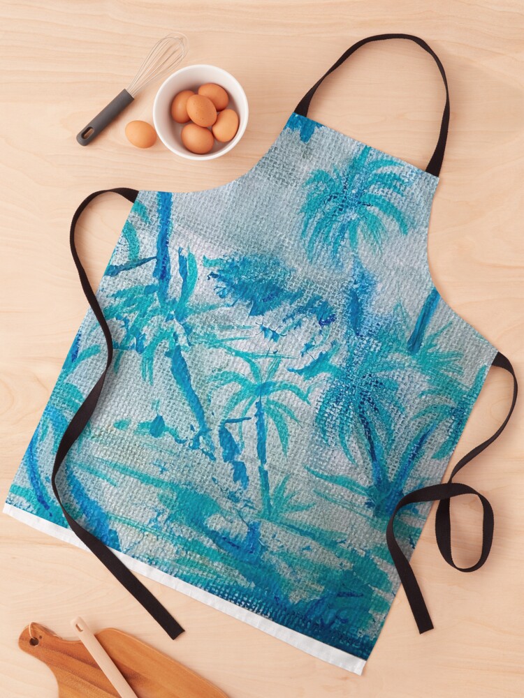Thumbnail 1 of 6, Apron, Palm Tree Pattern designed and sold by MatrixTattoo.
