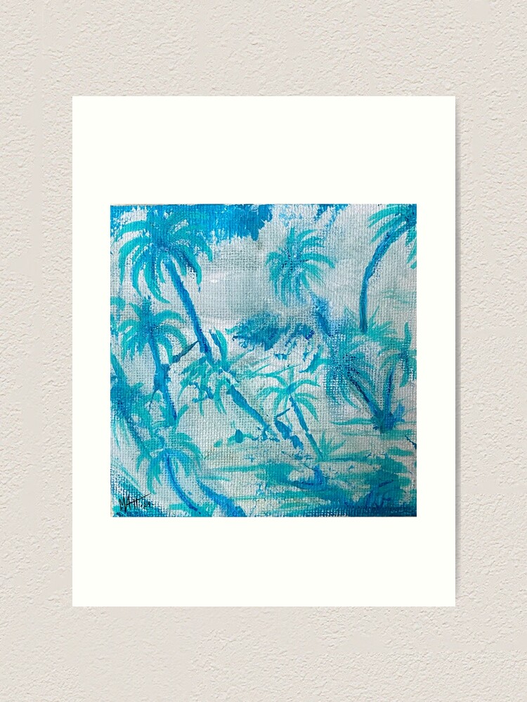 Thumbnail 1 of 3, Art Print, Palm Tree Pattern designed and sold by MatrixTattoo.