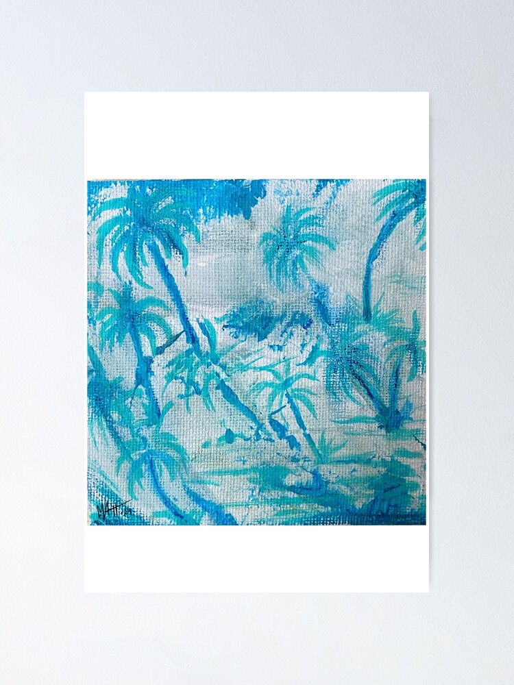 Thumbnail 1 of 3, Poster, Palm Tree Pattern designed and sold by MatrixTattoo.