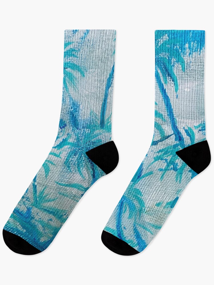 Thumbnail 1 of 5, Socks, Palm Tree Pattern designed and sold by MatrixTattoo.