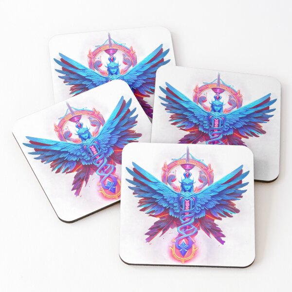 Item preview, "Neon Caduceus: The Blue Fairy" "Neon Caduceus: The Blue Fairy" designed and sold by SpectrumEssence.