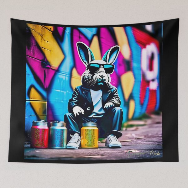 Item preview, Urban graffiti street art Rabbit designed and sold by Drone-tees.