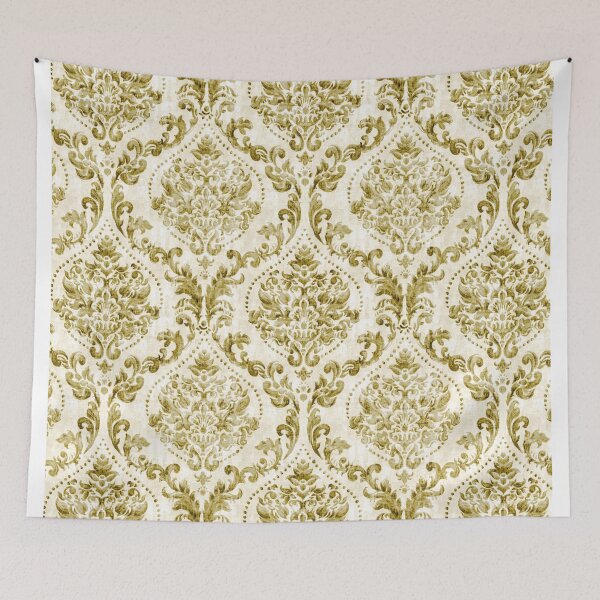 Item preview, elegant damask brocade watercolor gold designed and sold by Alessandro Remo Mazzoni Remotextiles.