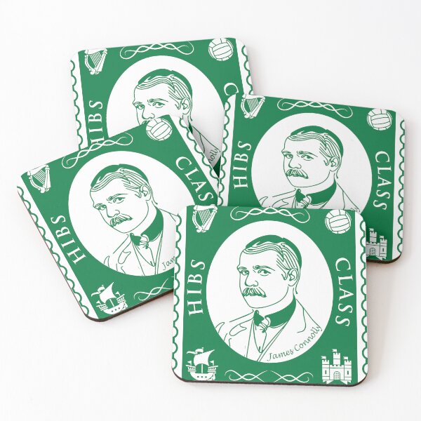 Item preview, James Connolly Hibs Class Stamp designed and sold by Footy Fabrics.
