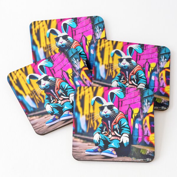 Item preview, Urban graffiti street art Rabbit designed and sold by Drone-tees.
