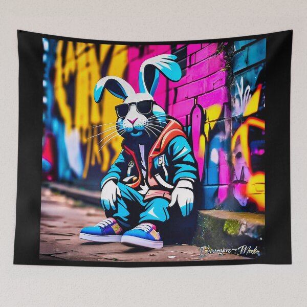 Item preview, Urban graffiti street art Rabbit designed and sold by Drone-tees.