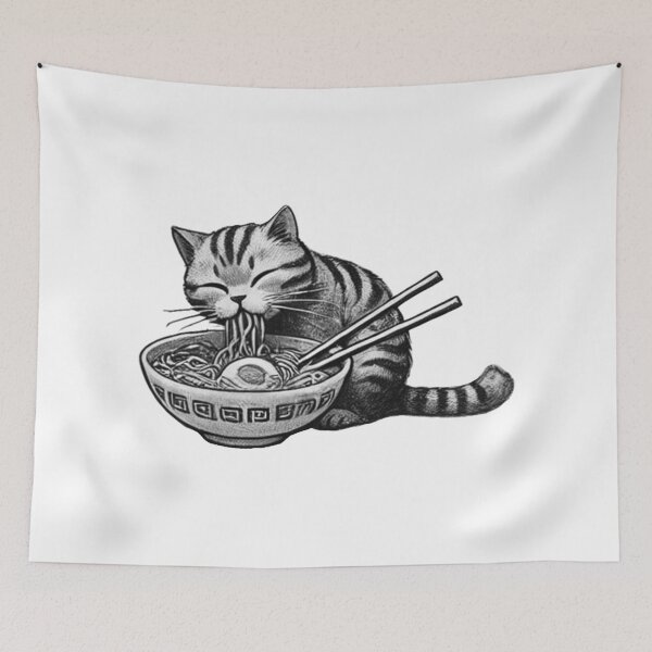 Aperçu de l'œuvre Chat Ramen 22 créée et vendue par S.Lindsay Designs.