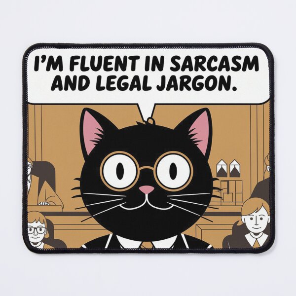 Item preview, I am fluent in sarcasm and legal jargon, black cat paralegal designed and sold by RAZ1995.