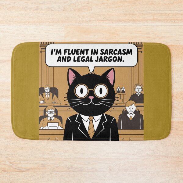 Item preview, I am fluent in sarcasm and legal jargon, black cat paralegal designed and sold by RAZ1995.