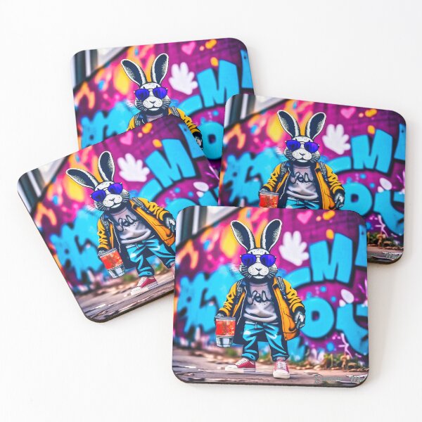 Item preview, Urban graffiti street art Rabbit designed and sold by Drone-tees.