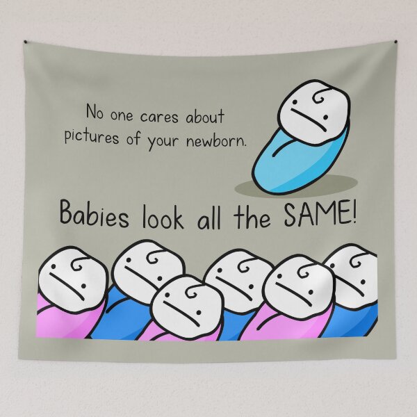 Item preview, Indifferent infant designed and sold by hungryfatcat.