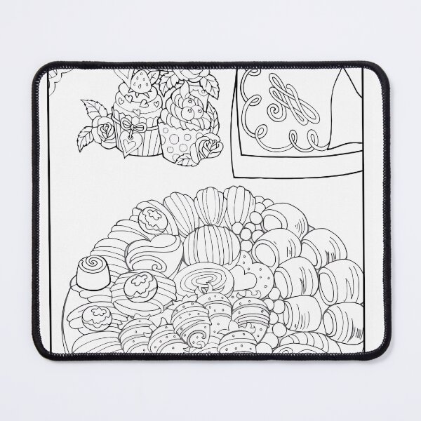 Item preview, Chocolates Coloring Page Pattern designed and sold by DavidColoring.