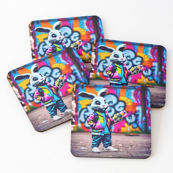 Item preview, Urban graffiti street art Rabbit designed and sold by Drone-tees.