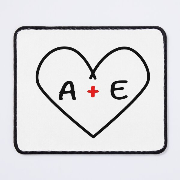 Item preview, A plus E Initials in a Heart | Cute Couples Decoration | Unique Gift Idea designed and sold by Printastic Digital .