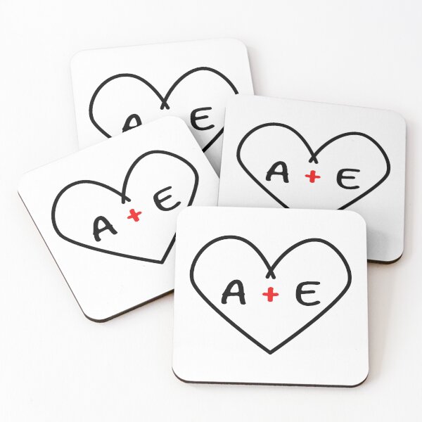 Item preview, A plus E Initials in a Heart  | Cute Couples Decoration | Unique Gift Idea designed and sold by Printastic Digital .