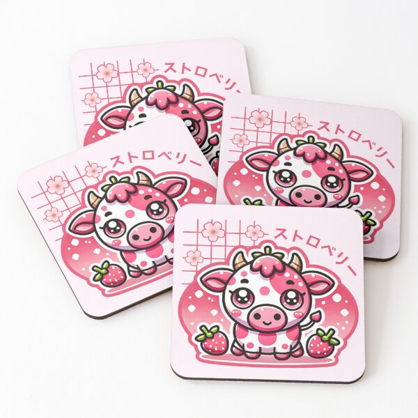 Item preview, Kawaii Strawberry Cow designed and sold by Hyunnibear.