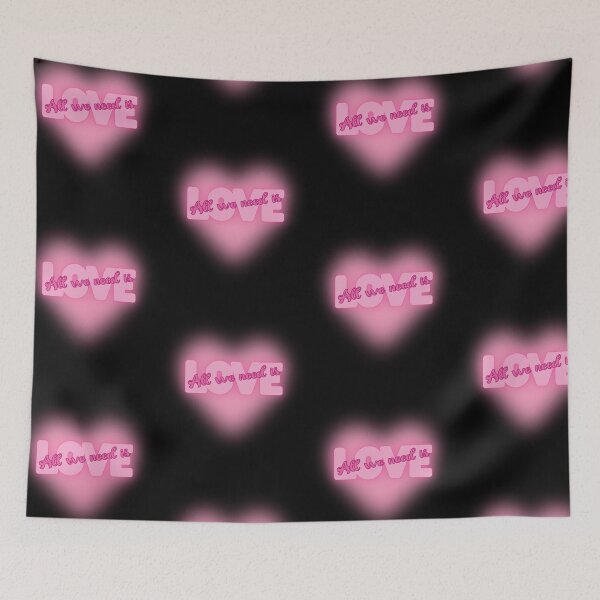 Item preview, All We Need is Love - Glowing Pink Heart designed and sold by FaeryNuff.