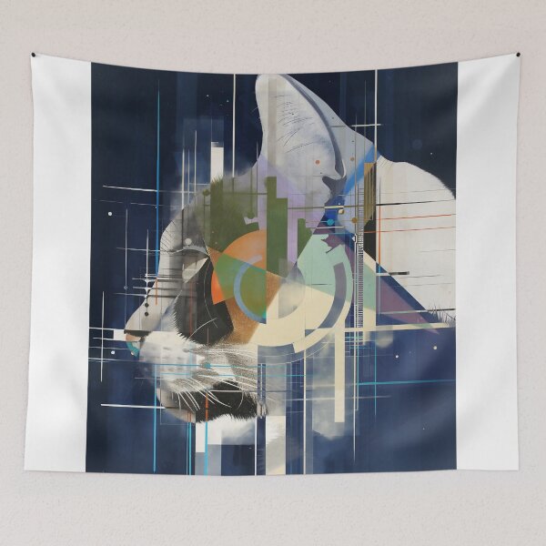 Item preview, abstract cat face designed and sold by javierparra.