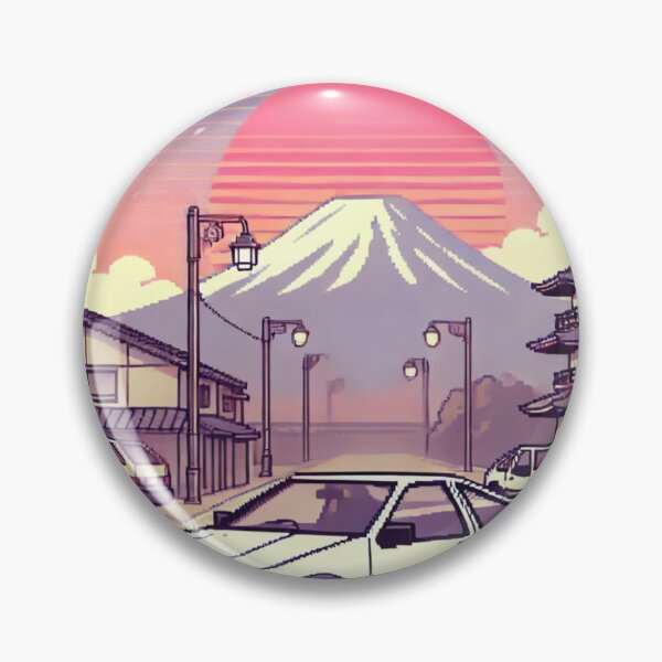 Item preview, AE86 Corolla JDM Sunset Pixel Art designed and sold by Stefan Slater.