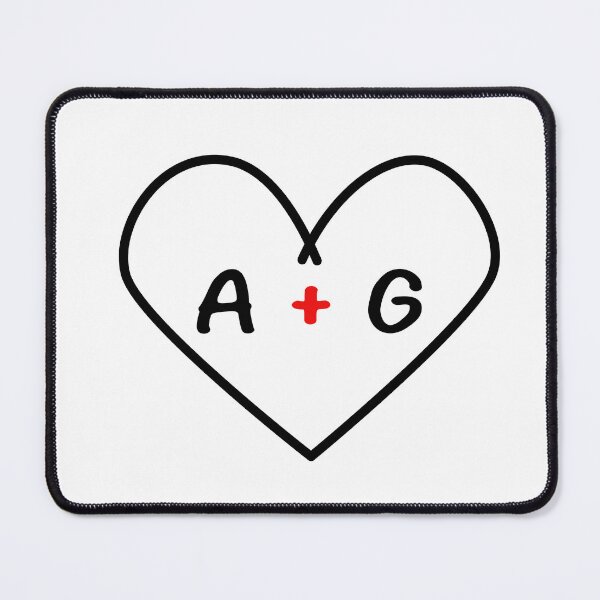 Item preview, A plus G Initials in a Heart  | Cute Couples Decoration | Unique Gift Idea designed and sold by Printastic Digital .