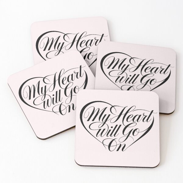 Item preview, My Heart Will Go On Heart Typography Art – Elegant Celine Tribute designed and sold by digitalscrabble.