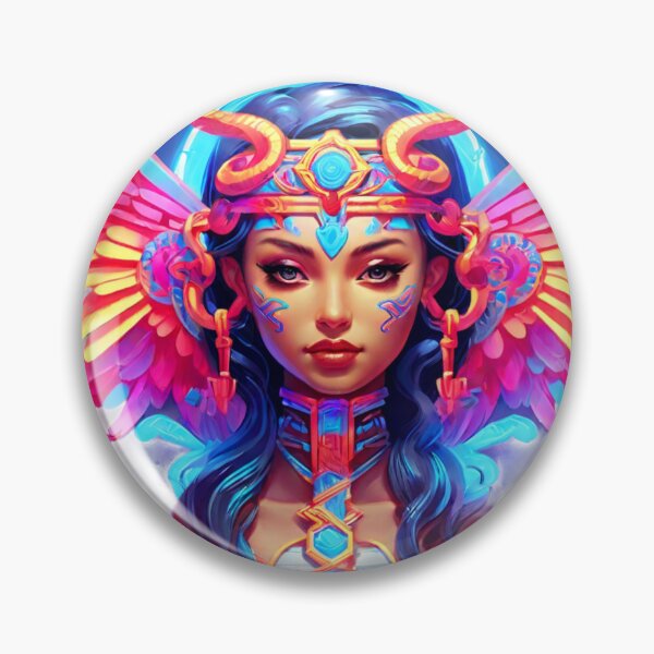 Item preview, "Neon Caduceus: Aztec Princess" "Caduceo Neón: Princesa Azteca" designed and sold by SpectrumEssence.
