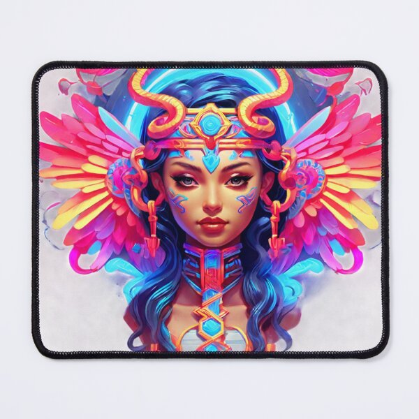 Item preview, "Neon Caduceus: Aztec Princess" "Neon Caduceus: Aztec Princess" designed and sold by SpectrumEssence.