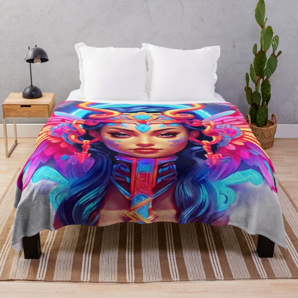 Item preview, "Neon Caduceus: Aztec Princess" "Neon Caduceus: Aztec Princess" designed and sold by SpectrumEssence.