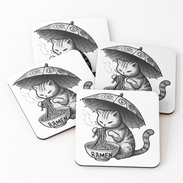 Aperçu de l'œuvre Chat Ramen 30 créée et vendue par S.Lindsay Designs.