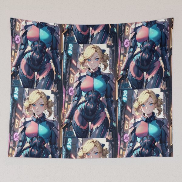 Item preview, Pigtailed Blue Eyed Blonde Cyberpunk Enforcer designed and sold by KillerCrafts.