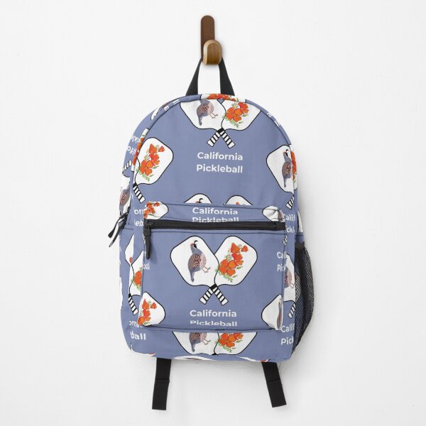 Item preview, California Pickleball with Quail and California Poppies designed and sold by PZI Picklewear.