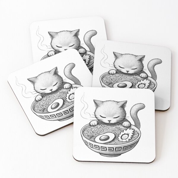 Aperçu de l'œuvre Chat Ramen 27 créée et vendue par S.Lindsay Designs.