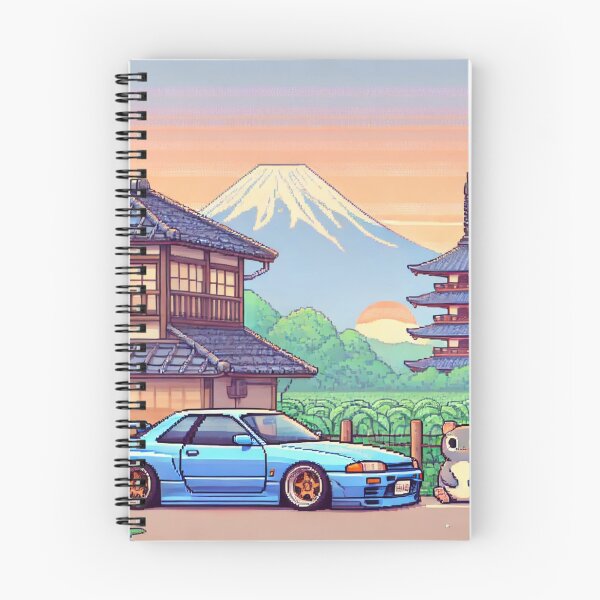 Aperçu de l'œuvre Pixel Art de Skyline R33 Anime JDM créée et vendue par Stefan Slater.