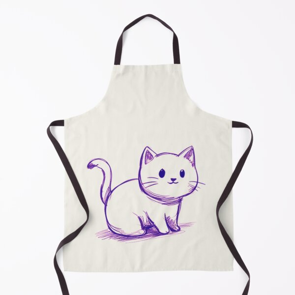 Item preview, Purple Cute Kitty Draw designed and sold by RetroNeon.