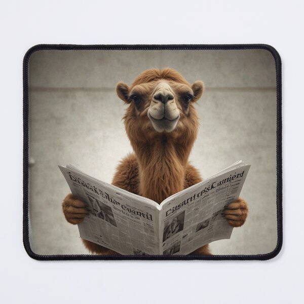 Item preview, Funny Camel Reading Newspaper Bathroom Art designed and sold by vk09.