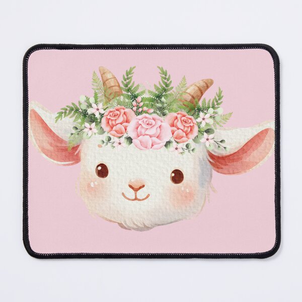 Item preview, Lispe Goat Baby with Wreath of Rose Flowers Kid designed and sold by Lispe-Designs.