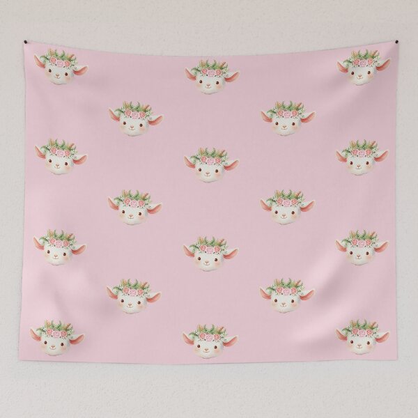 Item preview, Lispe Goat Baby with Wreath of Rose Flowers Kid designed and sold by Lispe-Designs.