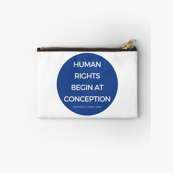 Item preview, Human Rights Begin at Conception (blue) designed and sold by ProtectLifeMI.