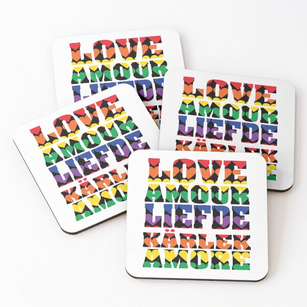 Item preview, Love Many Languages Hearts Rainbow designed and sold by ValeriesGallery.