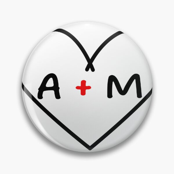 Item preview, A plus M Initials in a Heart  | Cute Couples Decoration | Unique Gift Idea designed and sold by Printastic Digital .