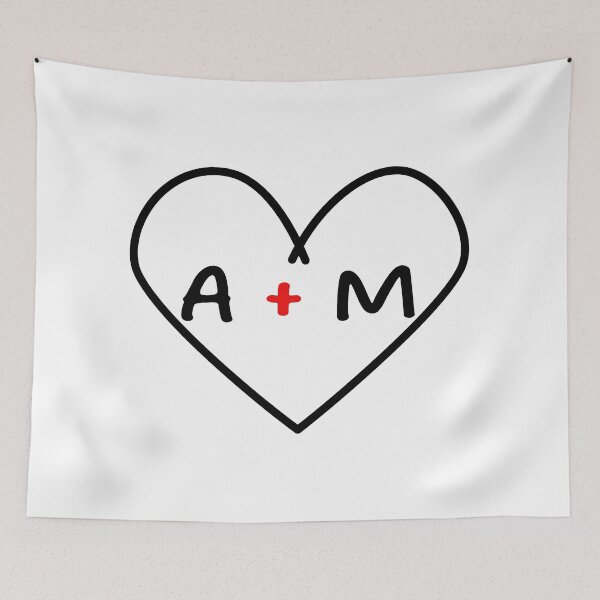 Item preview, A plus M Initials in a Heart  | Cute Couples Decoration | Unique Gift Idea designed and sold by Printastic Digital .