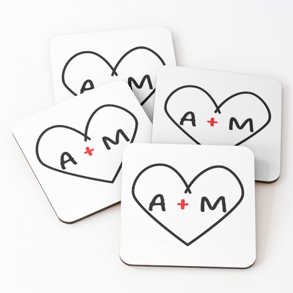 Item preview, A plus M Initials in a Heart  | Cute Couples Decoration | Unique Gift Idea designed and sold by Printastic Digital .