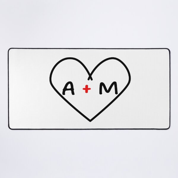Item preview, A plus M Initials in a Heart | Cute Couples Decoration | Unique Gift Idea designed and sold by Printastic Digital .