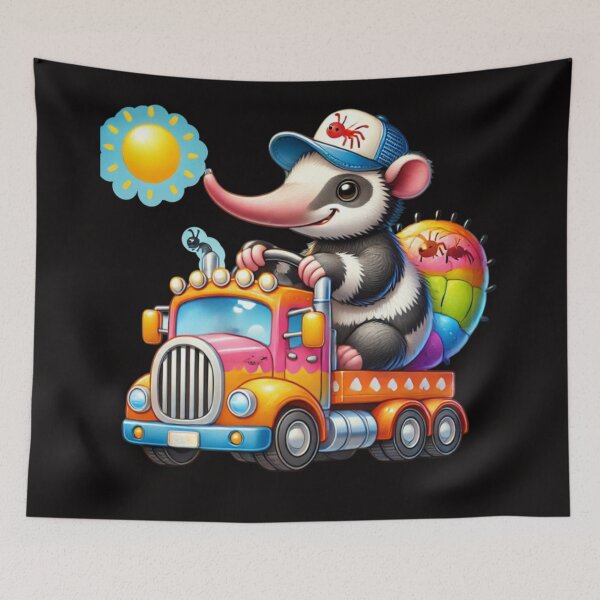 Item preview, Cute Anteater - anteater truck driver designed and sold by DamioPolArt.
