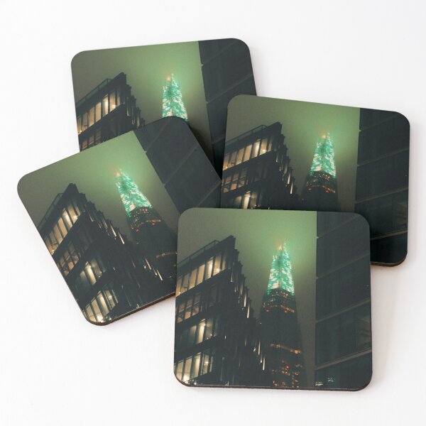 Item preview, Green Neon skyscraper  designed and sold by ALW-Photography.