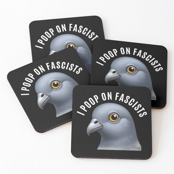 Item preview, I Poop On Fascists - Anti-Fascist Pigeon  designed and sold by The Junto Shop.